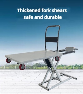 Carretilla Hidráulica Manual de Acero Inoxidable para Almacén, Capacidad de Carga 250 kg, Elevación 1.3 m, Mesa Elevadora de Tijera Eléctrica Hidráulica 100x70 cm - Product Image 4