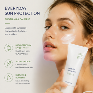 ETRUN ALISA ODM <span class=keywords><strong>Crema</strong></span> Solare SPF <span class=keywords><strong>50</strong></span> con Etichetta Privata, Protezione Minerale ad Ampio Spettro con Centella, per Tutti i Tipi di Pelle - Product Image 2