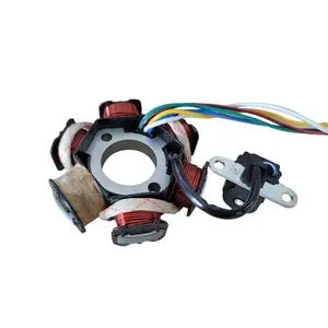 Suku cadang sepeda motor Off-road GY6 125CC magnet pengapian 6-stage coil stator pengapian magnet pit aksesoris sepeda untuk sepeda motor