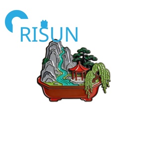 Broches de Esmalte con Forma de Mini Bonsái Personalizados al por Mayor, Pin de Solapa con Diseño de Ficus y Ginseng, Joyería, Regalo - Product Image 6