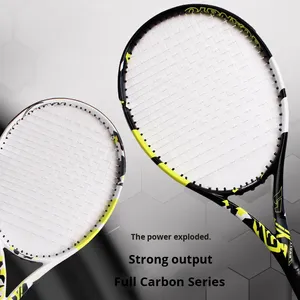 Raquette de tennis professionnelle transfrontalière entièrement en carbone pour adultes, hommes, femmes, étudiants universitaires - Cordes en filament de fibre extra dures - Product Image 1