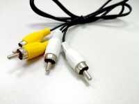 1M 3.5MM 2rca ke 2rca 2024 hote dijual stabil kecepatan tinggi tahan lama warna hitam kualitas tinggi audio dan video AV kabel