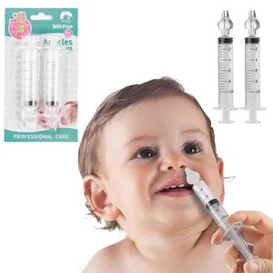 CE ISO Certified Reusable Silicone Baby Aspirator Syringe for Safe Effective Nasal Irrigation and Cleaning