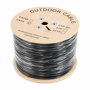 สายเคเบิลอีเธอร์เน็ต Cat6 UTP ทองแดงแท้ แบบม้วน 23AWG 305 ม. 1000 ฟุต 250MHz สายแลนแบบไม่มีฉนวนป้องกัน สำหรับกล้องวงจรปิด บ้าน สำนักงาน OEM ODM - Product Image 1