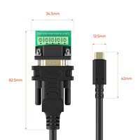 Cable convertidor serial USB-C a RS485 con chipset FTDI y conductor de cobre trenzado