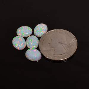 Ópalo Blanco Sintético Ovalado, Piedra Suelta para Joyería, Sanación de Chakras, Piedra de Nacimiento, Manualidades DIY, Lote a Granel - Product Image 6