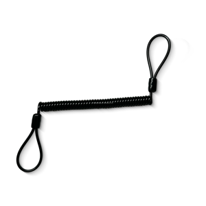 Outdoor Tactical Belt With Anti-slip Black Lanyard, TPU Material Solid Spring Rope