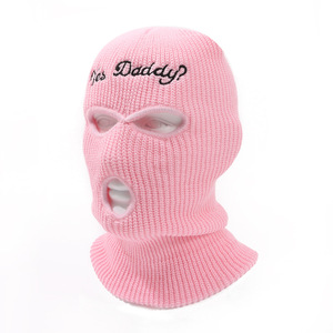 <span class=keywords><strong>Cagoule</strong></span> tricotée à trou unique avec broderie transfrontalière et impression numérique, protection intégrale des oreilles, couvre-chef chaud pour la conduite - Product Image 5