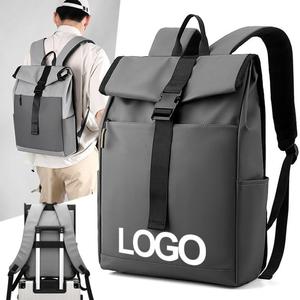 0717 Custom Large Capacity Anti Theft Expandable Roll Top <b>Computer</b> <b>Bag</b> with Logo Waterproof Business Men Outdoor Backpack - Product Image 3