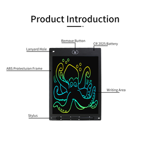 Kỹ thuật số Doodle vẽ Pad trẻ em Đồ chơi LCD bằng văn bản <span class=keywords><strong>Tablet</strong></span> pad cho máy tính xách tay nhiều màu bằng văn bản máy tính bảng 8.5/10/12 inch - Product Image 6