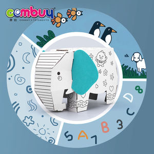 Boîte en papier <span class=keywords><strong>crocodile</strong></span> 3D portable, <span class=keywords><strong>dessin</strong></span> pour enfants, bricolage, jouets de coloration, peinture - Product Image 6