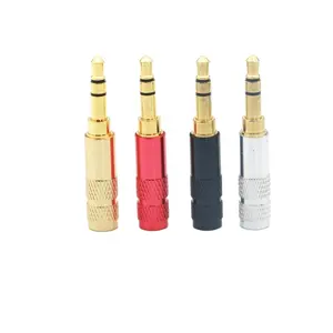 2024 New plated thick gold mini 3.5mm stereo with wire clip assembly plug Colorful 3.5mm Speaker Audio Jack Stereo For DIY