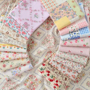 Tissu sergé en pur coton de 160 cm, motifs floraux champêtres, résistant à l'abrasion, épais, pour vêtements de garçons et literie - Product Image 1