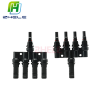 Connecteur de câble IP67, combinateur 4 en 1, type T, prise T4, connecteur de branche de câble solaire photovoltaïque pour système solaire photovoltaïque