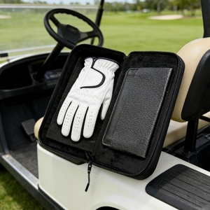 Pochette de transport haute capacité avec logo personnalisé, étuis à usage spécial, porte-cartes de scores sportifs, porte-notes, porte-gants de golf en cuir véritable - Product Image 2