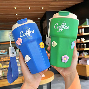 Madou – flacons sous vide 420Ml 620Ml, nouveau Style avec Logo personnalisé, Double revêtement en poudre murale en acier inoxydable, Thermos, tasse à café - Product Image 3