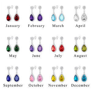Wholesale S925 Sterling <b>Silver</b> Pear Cut Cubic Zirconia Dangle <b>Earrings</b> Double Halo Micro Paved CZ Bridal <b>Drop</b> <b>Earrings</b> Wedding - Product Image 2