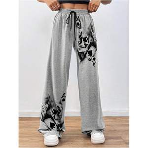 Pantalones Deportivos Y2K Personalizados para Mujer, de Pierna Ancha, Cintura Alta, Forro Polar, Estilo Gótico Grunge, Ropa Urbana - Product Image 2