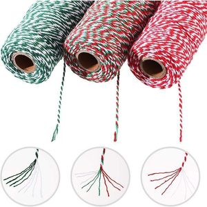 Weihnachts verpackung Farbige Baumwoll schnur Mehrfarbige Baumwolle Zweifarbige Spule Zweifarbiger Baumwoll seil Geflochtener Draht - Product Image 2