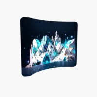 2024 support de fond d'anniversaire de vacances de photomaton de tissu de tension double face de A-NEW