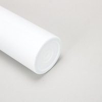 Gobelet droit de sport à sublimation de 20oz en acier inoxydable blanc isolé sous vide avec couvercle à vis