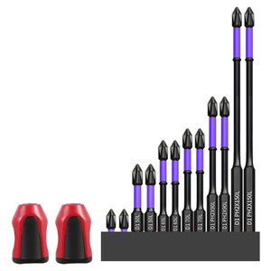 21pcs Non-Slip Steel Impact-Resistant Plus Magnetic Bit <b>Set</b> Teeth Jelly Magnet Ring Base <b>Screwdriver</b> Bits Non-slip Design Ensure - Product Image 4