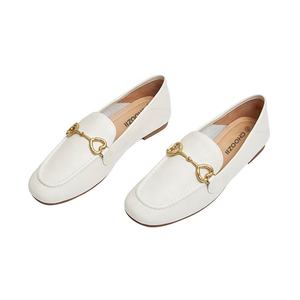 Choozii New Fashion High-end in pelle Beige + fibbie a forma di cuore scarpe mocassini da donna - Product Image 4