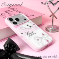 Coque de téléphone en silicone liquide pour iPhone 17/17 Pro/17 Pro Max, 16 Pro, 16 Pro Max, 15, 15 Pro avec impression plaquée or motif chien brun amoureux