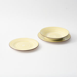 Hot Sale Ofen befeuertes 18-teiliges Keramik-Teller-Set Einzigartige Glasur <span class=keywords><strong>variation</strong></span> Farbe Emaille-Technik Premium-Geschirr - Product Image 2