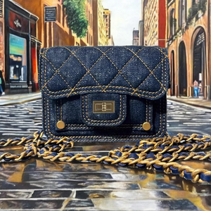 Nueva Bolsa de Lona Lavable para Auriculares y Lápiz Labial, con Forro de Lona, Diseño de Rejilla de Diamantes, Cierre Abierto, para Mujer, Estilo Casual y Moderno - Product Image 2