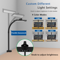 Lampe de bureau LED électrique minimaliste à pince fixe, tête large flexible, sans scintillement, contrôle tactile, lampes DC, température de couleur réglable