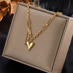 <span class=keywords><strong>Collar</strong></span> <span class=keywords><strong>de</strong></span> Joyería <span class=keywords><strong>de</strong></span> Moda con Colgante <span class=keywords><strong>de</strong></span> Letra Esmaltada, Cadena <span class=keywords><strong>de</strong></span> <span class=keywords><strong>Serpiente</strong></span> Estilo Espiga, <span class=keywords><strong>de</strong></span> Acero Inoxidable con Baño <span class=keywords><strong>de</strong></span> Oro PVD, No se Deslustra - Product Image 5