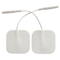 Électrode adhésive réutilisable TENS EMS 5x5cm hypoallergénique pour soulagement de la douleur, stimulateur musculaire, physiothérapie