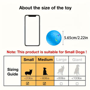 Giocattolo Interattivo per Cani Ricaricabile USB, Palla Elettronica Intelligente per Addestramento e Divertimento degli Animali Domestici - Product Image 3