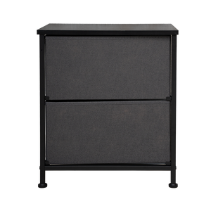 ตู้ผ้าหุ้มผ้าแบบตั้งพื้นพับได้ทันสมัยสำหรับห้องนอน ฮัวเฉิง HC2BC ผลิตจากสแตนเลสและแผ่น MDF ลายไม้สน ขนาด 395*300*510 มม. พร้อมลิ้นชัก 2 ชั้น - Product Image 4