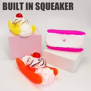 Fabrikant Groothandel Schattig Bananensplit Hondenspeeltje, Interactief Piepspeeltje voor Honden, Verkrijgbaar in Meerdere Kleuren - Product Image 3