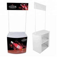 Stand de présentation de luxe, table de promotion portable avec affichage de bannière supérieure et sac de transport