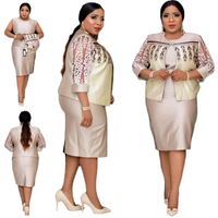 Robes de soirée de bureau élégantes décontractées en jersey moulante pour femmes africaines grande taille, été, unie, antistatique