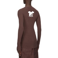Chemises à manches longues pour hommes de haute qualité personnalisées, mélange de coton 95% et de spandex 5%, côtelées, marron, coupe ajustée, t-shirt à manches longues pour la salle de sport