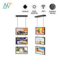 Moniteur LCD semi-extérieur multi-écrans suspendu haute luminosité 1500/2000 Nits 18 18,5 19 21 22 21,5 24 27 pouces