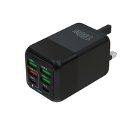 Adaptor dinding pengisi daya Cepat 6 port 150W, pengisian daya Super cepat PD QC 3.0 Usb C untuk iphone Samsung ipad Xiaomi Huawei One plus baru