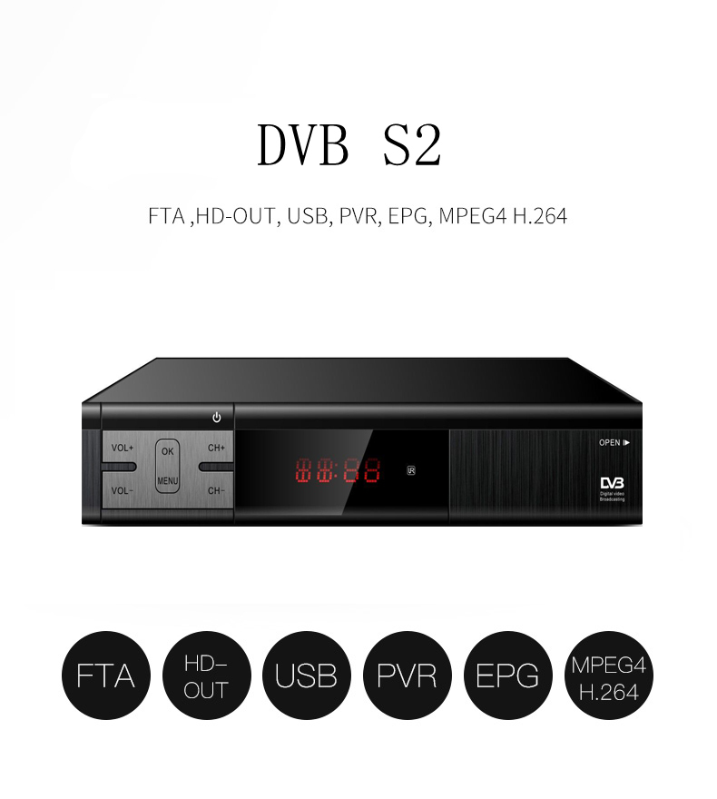 GX6605S/ALI3510 HD MPEG-4/H.264 DVBS2 Décodeur DVB-S2 Récepteur Satellite Numérique DVB S2 Récepteur de TÉLÉVISION