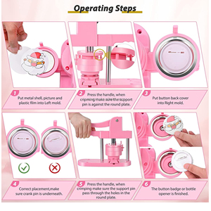 <strong>Button</strong> <strong>Maker</strong> Machine Multiple Sizes with 200pcs - Product Image 3