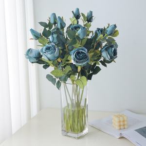 ดอกกุหลาบบัลแกเรียประดิษฐ์คุณภาพสูง 2 หัว สำหรับตกแต่งบ้านหรู ขายส่งจากโรงงานโดยตรง - Product Image 2