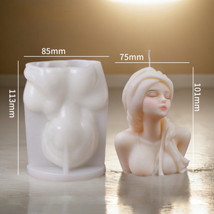 แม่พิมพ์ซิลิโคนสำหรับเทียนไข3D เทียนสำหรับยิปซัมแม่พิมพ์กลิ่นหอมทำด้วยมือ - Product Image 6