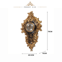 Yips LD-1603-1376B Chinoiseries Style Peint À La Main Paysage Motif Salon De Luxe Classique Horloge Murale Antique