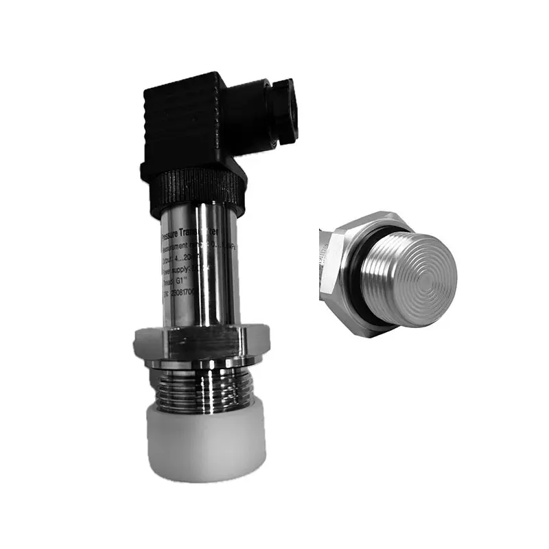 Pemancar tekanan film datar sanitasi, diafragma G1 ''1 inci benang pemancar tekanan film datar non-rongga 4-20mA 0-5V