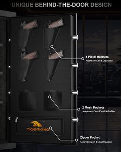 TIGERKING Caja fuerte para el hogar a prueba de fuego e impermeable de 8.78 pies cúbicos, acero de alta resistencia, 40 minutos 1200 ° Fuego, Teclado, Estantes - Product Image 5