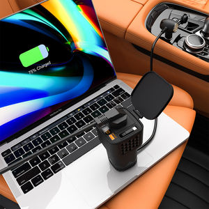 محول طاقة سيارة 200 واط 12 فولت إلى 220 فولت مع منافذ شحن <span class=keywords><strong>USB</strong></span> QC3.0 PD3.0 وحامل أكواب ومقبس ولاعة سجائر للكمبيوتر المحمول - Product Image 2