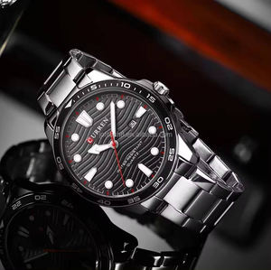Montres pour hommes CURREN 8426, mode, décontractées, étanches, lumineuses, de marque haut de gamme, en acier inoxydable, quartz. - Product Image 3